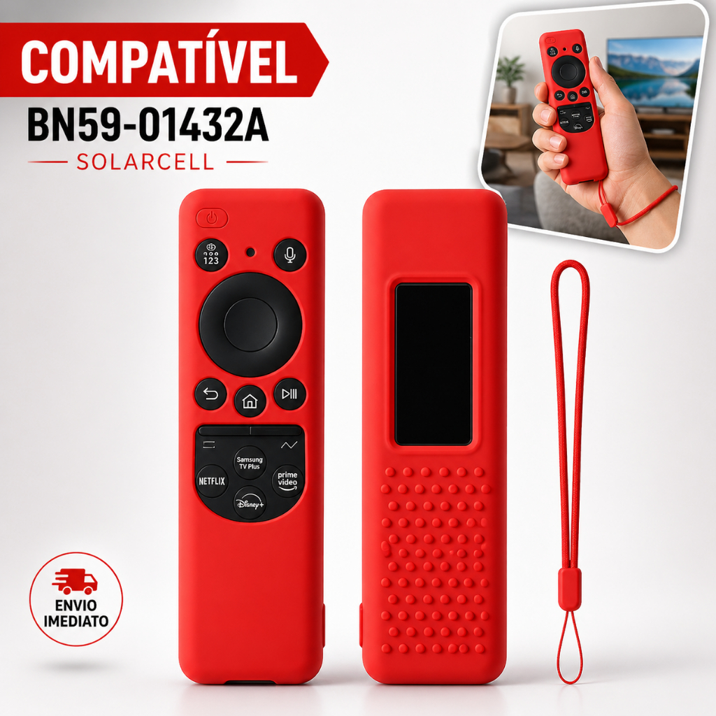 Capa De Controle Remoto Silicone Para Smart TV Samsung Solar BN59-01432A Solarcell
