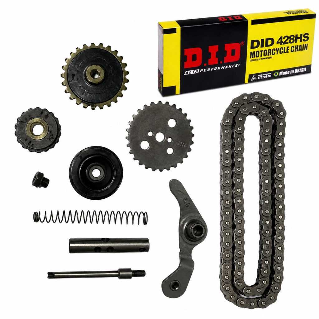 Kit Tensor Guia + Corrente Comando DId Biz 100 Pop 100 Completo