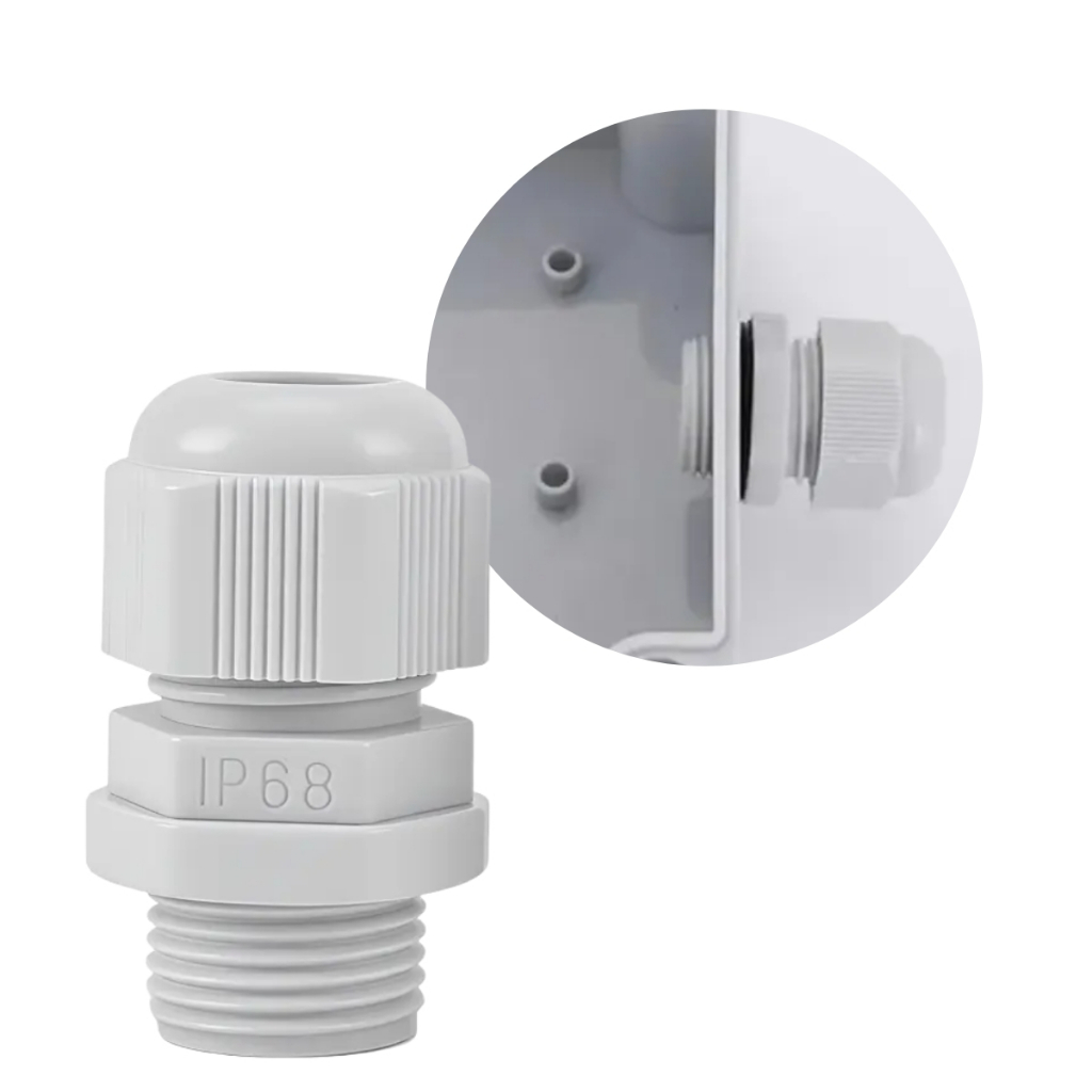 Kit 10 Prensa Cabo PG13.5 Nylon IP68 Vedação Impermeável Fixação Cabo Elétrico Alta Resistência