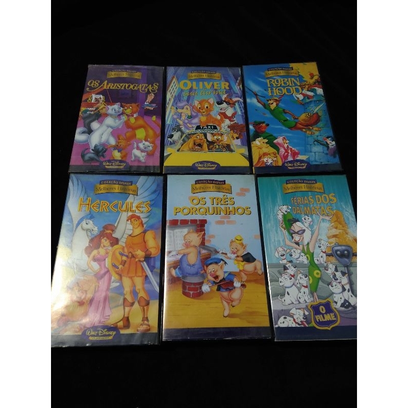 lote 6 VHS da Disney