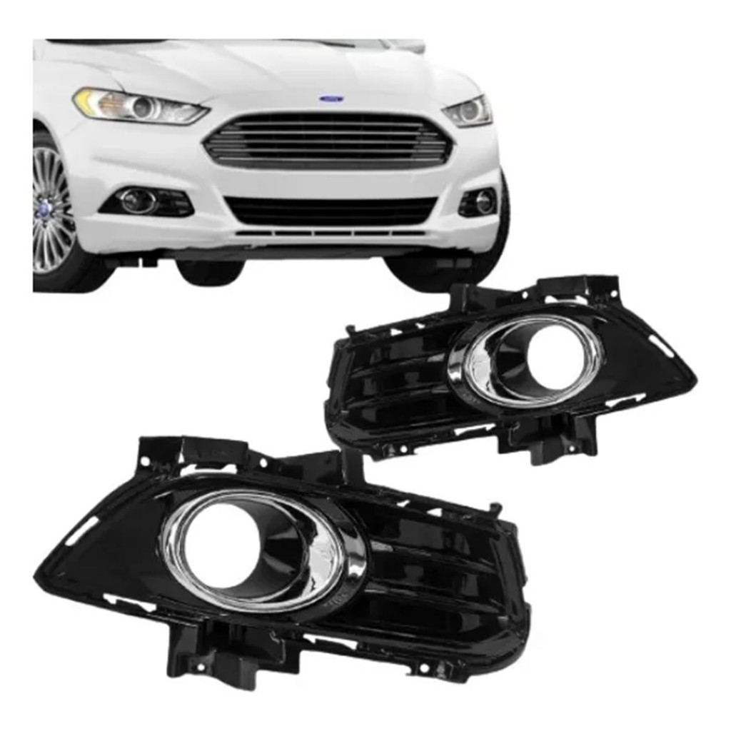 Grade Farol De Milha Fusion 2013 2014 2015 2016 Par Preto DS7Z-17B814-BA