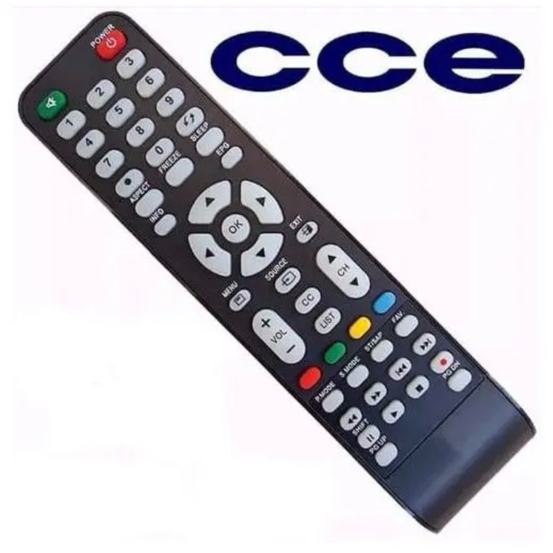 Controle Remoto TV CCE LCD LED - Compatível com RC512, Plástico Durável, Fácil de Usar
