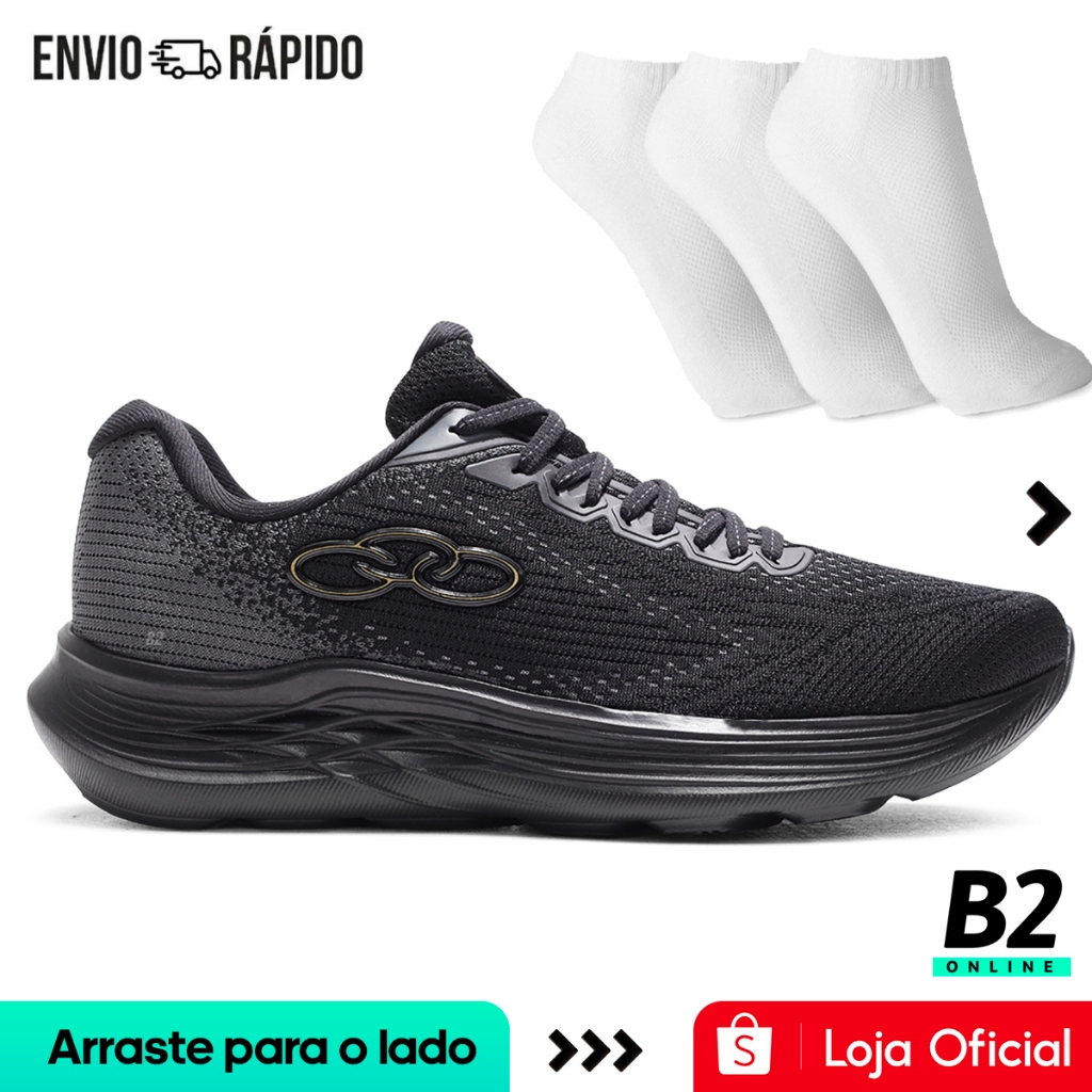 Tênis Olympikus Index 4 Masculino + 3 Pares de Meias Original com Nota Fiscal e 