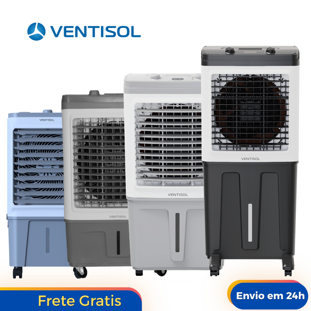 Climatizador de Ar Frio 9|35|60|80 Litros 127V-220V Umidificador Ventisol
