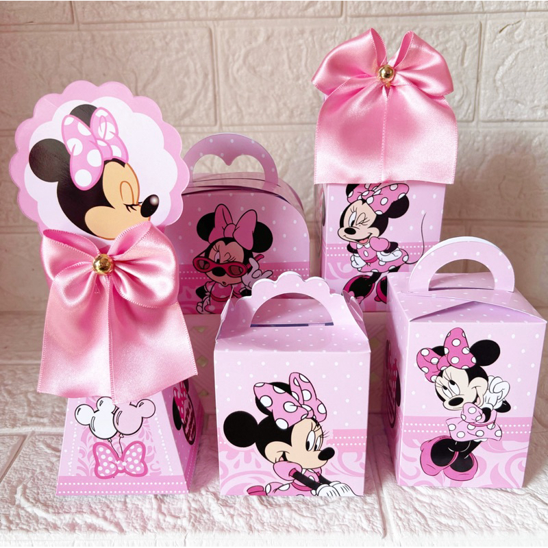 Kit Caixinhas Personalizadas Minnie Rosa Clássico PEGUE E MONTE, Personalizados, Lembrancinhas, Festa infantil
