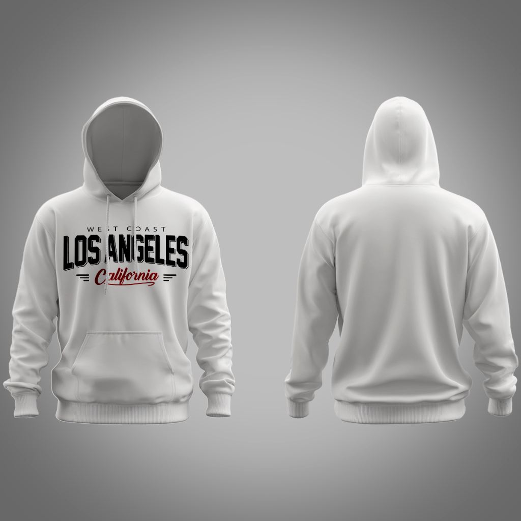 Moletom Canguru Estampado Blusa de Frio Streetwear Los Angeles West Coast Califórnia Envio Imediato