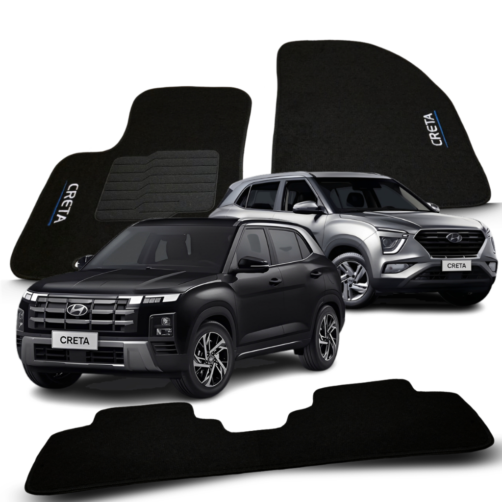 Jogo Tapete Carpete Hyundai Creta / Novo Creta Ano 2022 2023 2024 2025  em diante