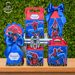 KIT FESTA HOMEM ARANHA| Com nome | Pegue e Monte |Lembrancinhas |Luxo