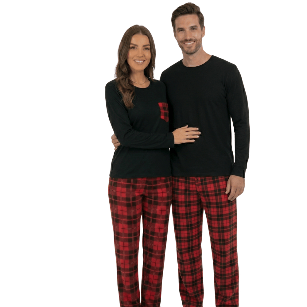 2 Pijamas Inverno Longo Adulto Casal Super Herói / Kit 2 Pijama Casal Estampado Longo Dia Dos Namorados