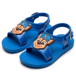 Sandália masculina Infantil Conforto Emborrachado para menino azul cachorrinho