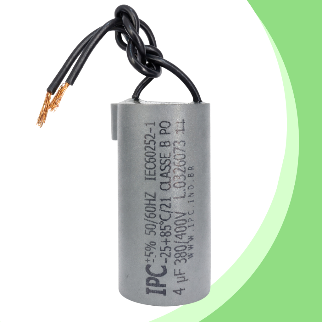 Capacitor 4uF 250V 2 Fios Motores Exaustor Ventilador