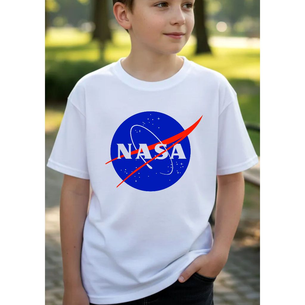 Camiseta Infantil Estampada, Camisa Branca - NASA