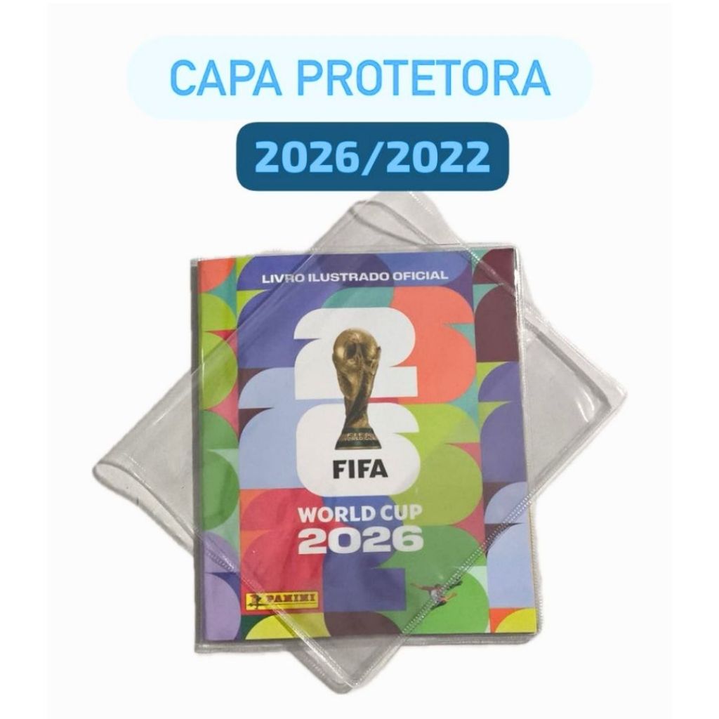 Capa Plástica Protetora para Álbum da Copa do Mundo Brochura