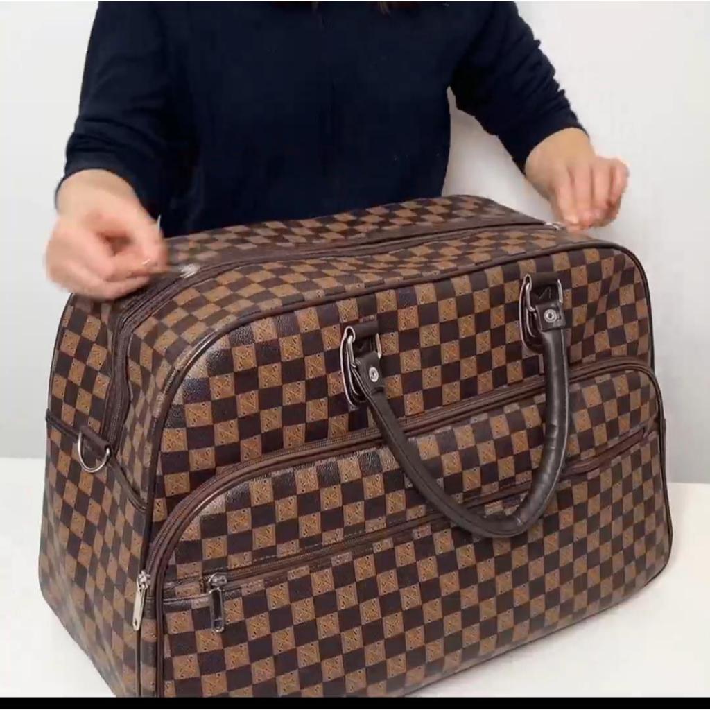Grande Mala de Viagem Impermeável em Couro Sintético  57CM*25CM*37CM