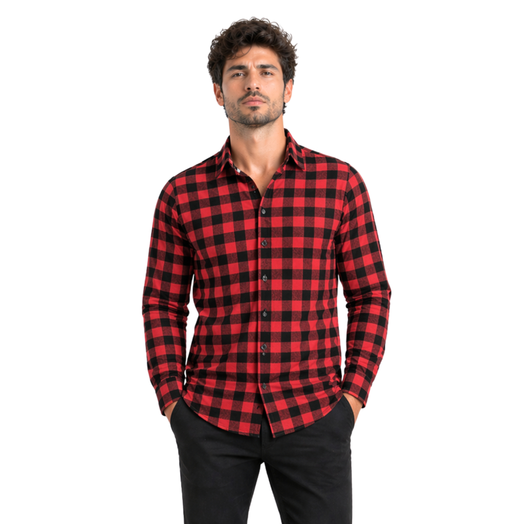 Camisa Xadrez Masculina Flanelada Festa Junina Moda Inverno Manga Longa