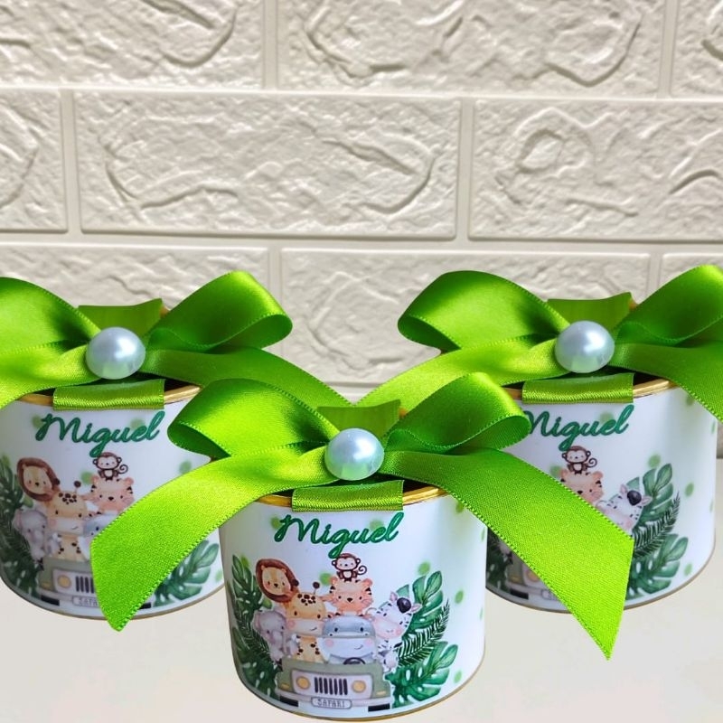 Tubolata Personalizada  mini 5x6 no tema Safari Lembrancinha festa infantil aniversário