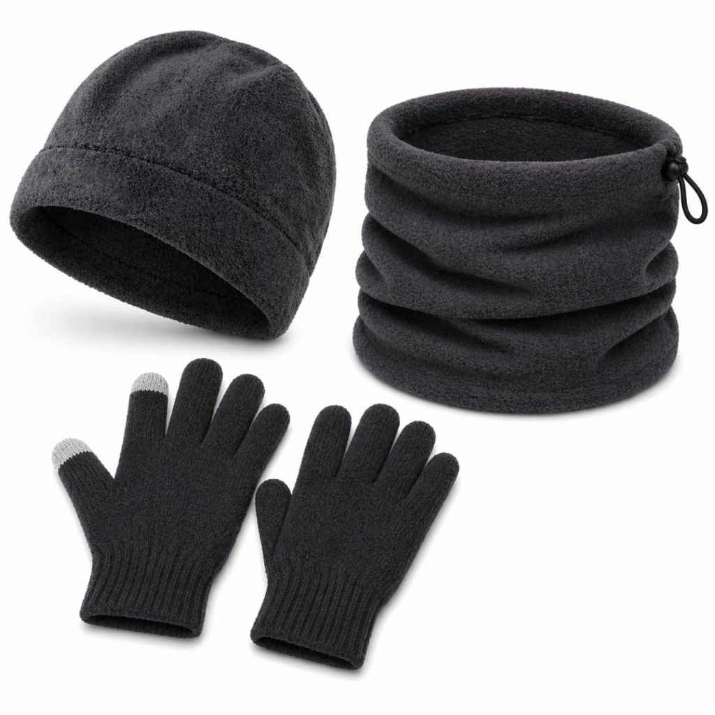 kit frio inverno com touca e cachecol de soft luva preta conjunto frio masculino e feminino inverno
