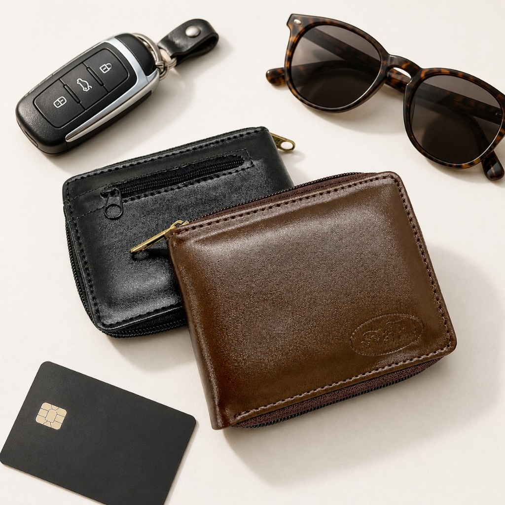 Carteira Masculina João Slim com Porta Documento Zíper