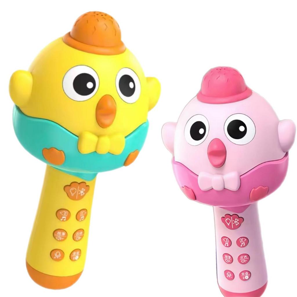 Microfone Infantil Com Luz Pintinho Microfone Karaokê Sem Fio Com Luzes E Sons
