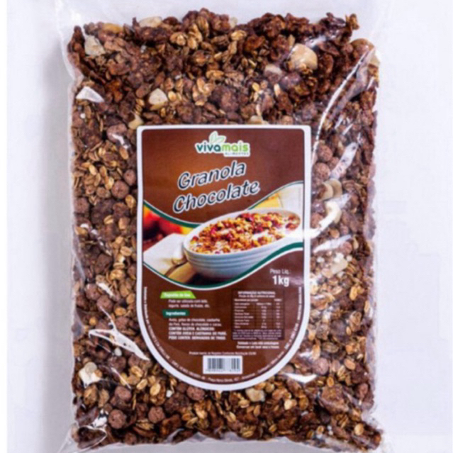 Granola com Chocolate 1kg /VIVAMAIS ALIMENTOS