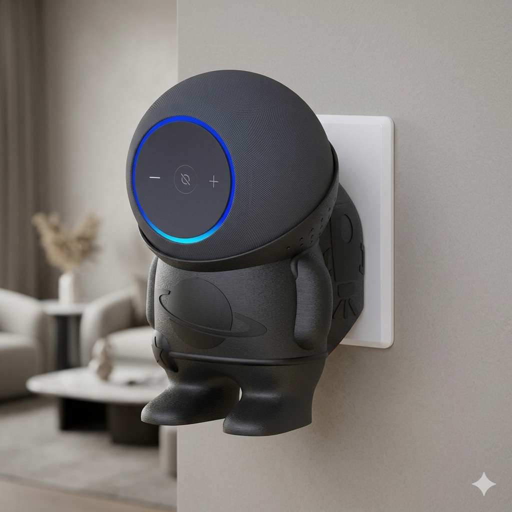 Suporte De Tomada Mesa Astronauta Alexa Echo Dot Max
