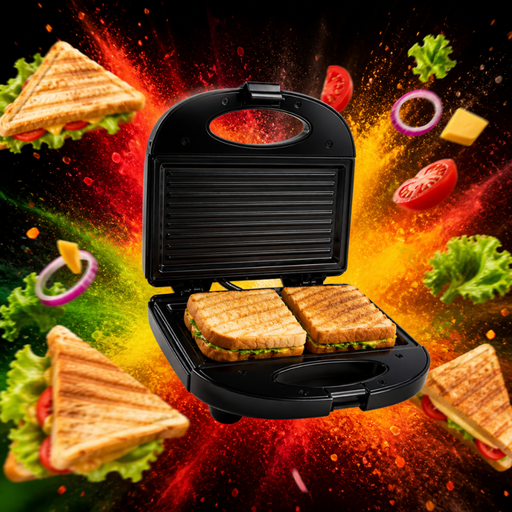 Sanduicheira Grill Agratto 750W Antiaderente Pratic Gourmet Elétrica Compacta Lanche Sanduíche Grill