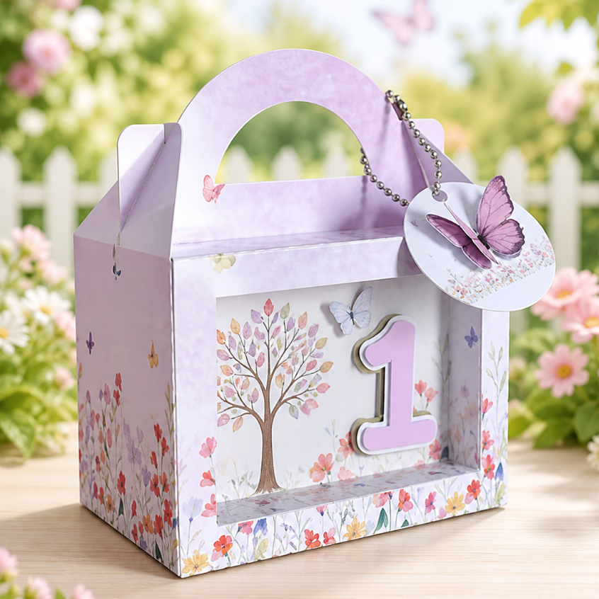 Caixa Maletinha Jardim Encantado Personalizada | Kit 10 ou 15 Unidades | Lembrancinha Infantil Luxo