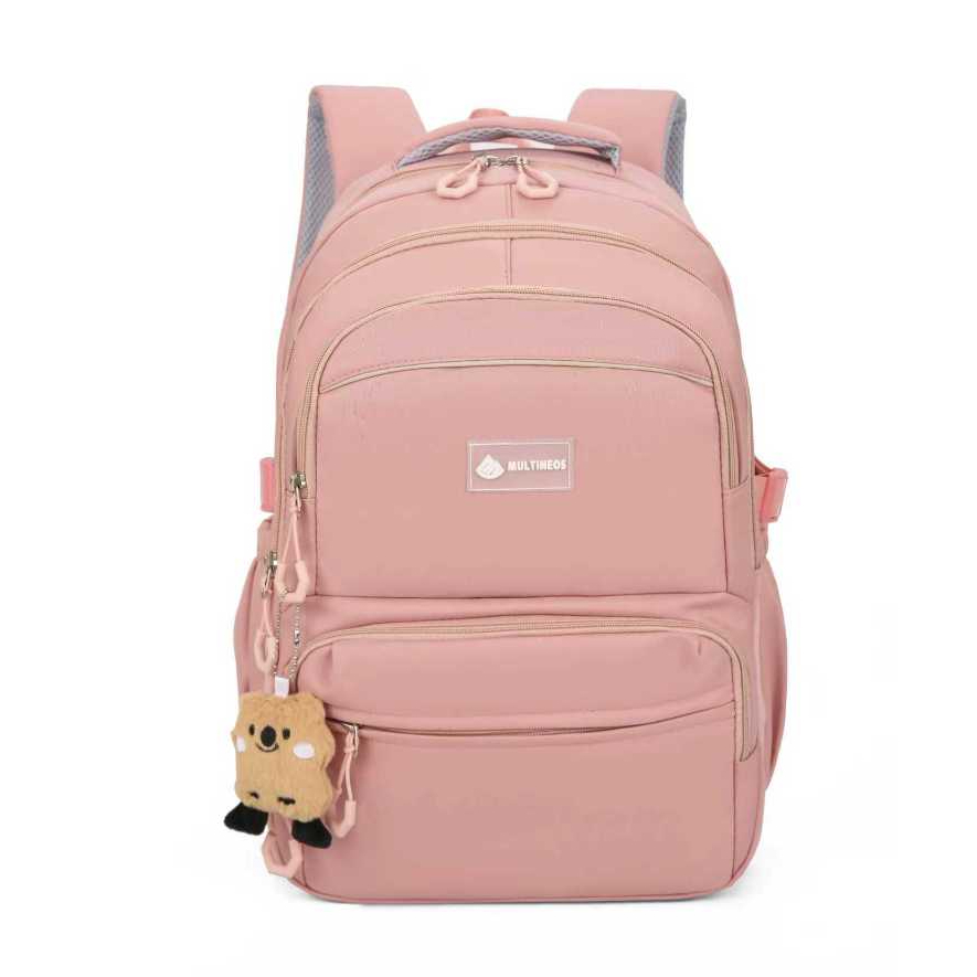 Mochila Feminina Masculino Universitário Mochila Com Pelúcia  Para Colégio Textura Bordada Delicada Grande Capacidade
