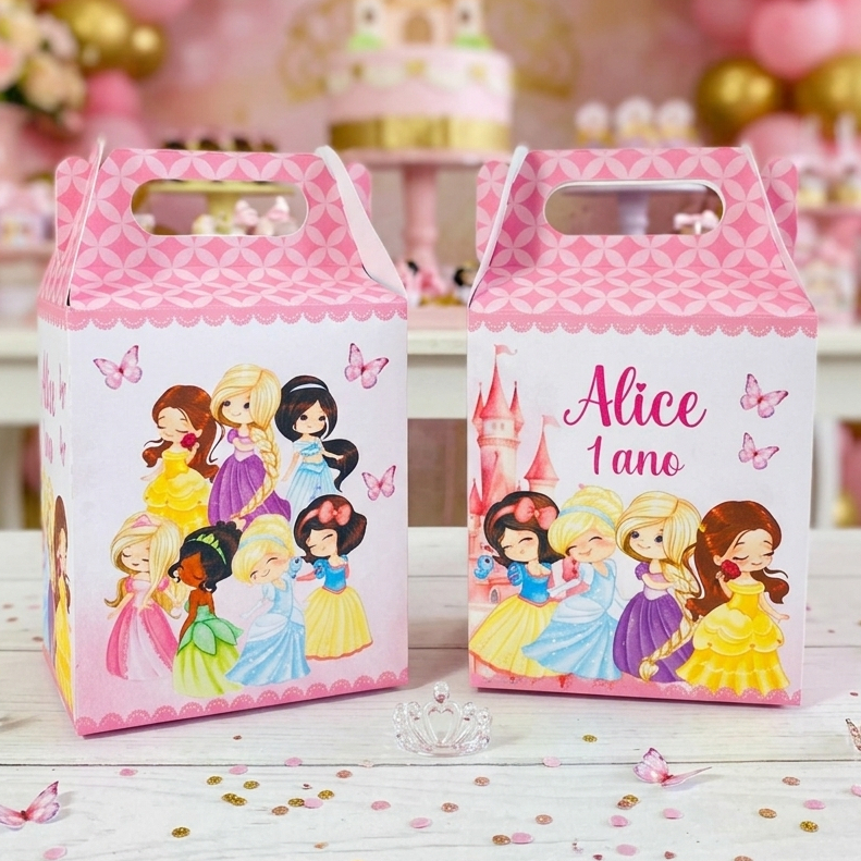 Caixinhas Personalizadas para Festa - Princesas baby - lembrancinha