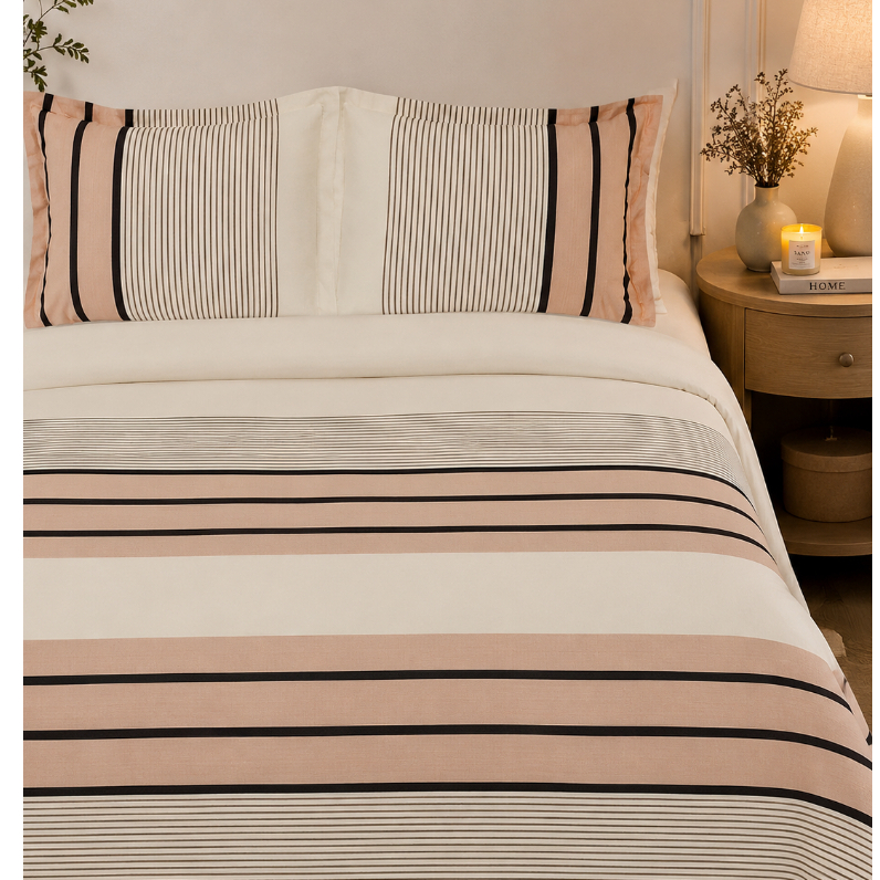 Jogo de Cama Completo 4 Peças Cama Casal Queen 100% Algodão-180 Fios
