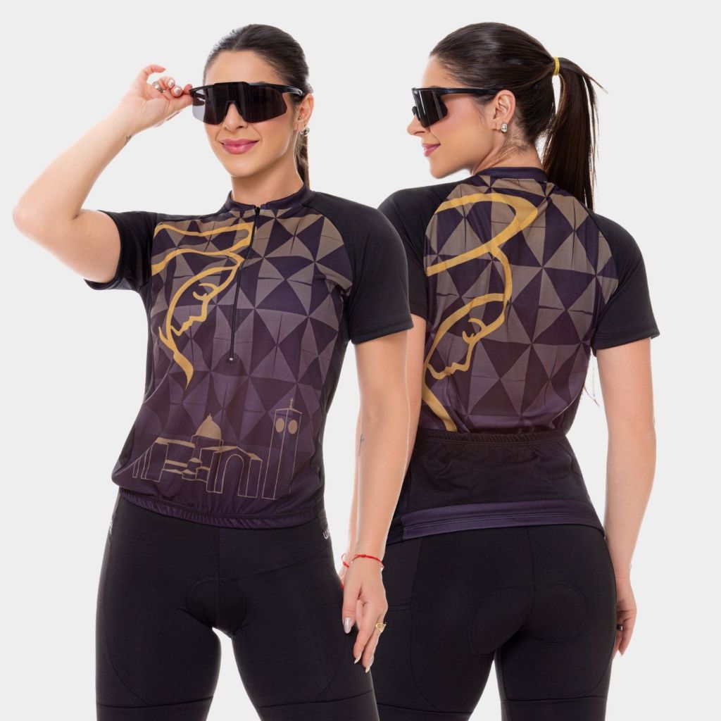 Camisa Camiseta Ciclismo Feminina Nossa Senhora Camiseta Manga Curta Roupa Bike Pedal Mtb