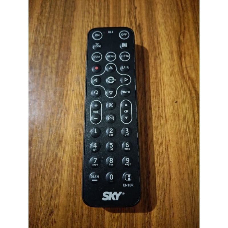 Controle SKY UL1 original semi novo para receptor modelo: SH20-100 SKYHDTV Zapper Slim HDMI