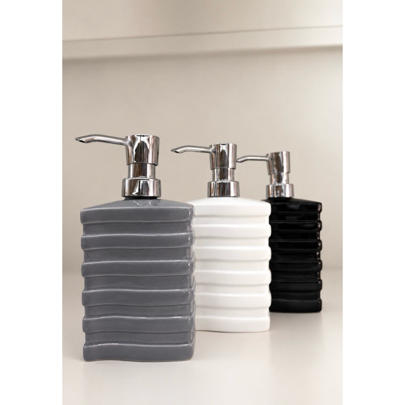 PORTA SABONETE LÍQUIDO DE LUXO 290ml DE CERÂMICA ELEGANTE