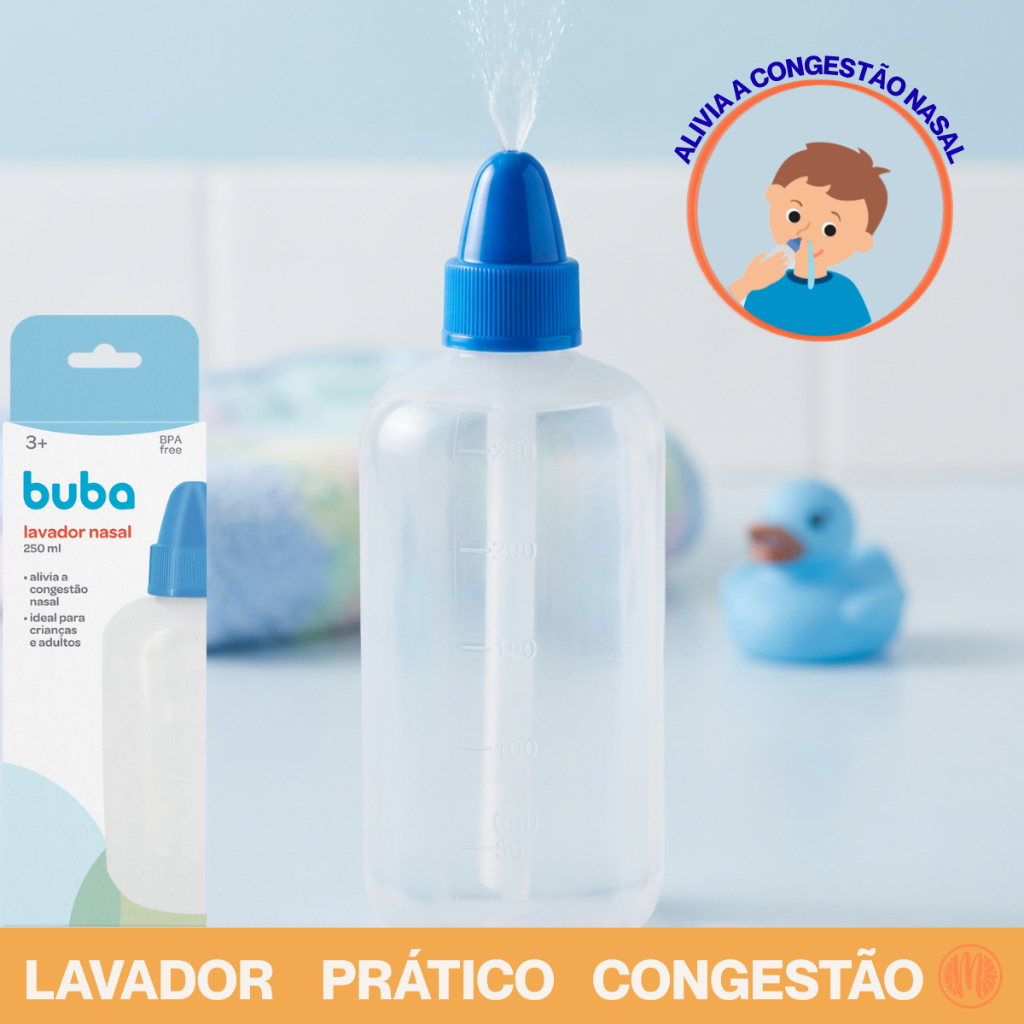 Lavador Higienizador Nasal Buba Infantil Adulto Sinusite Ducha