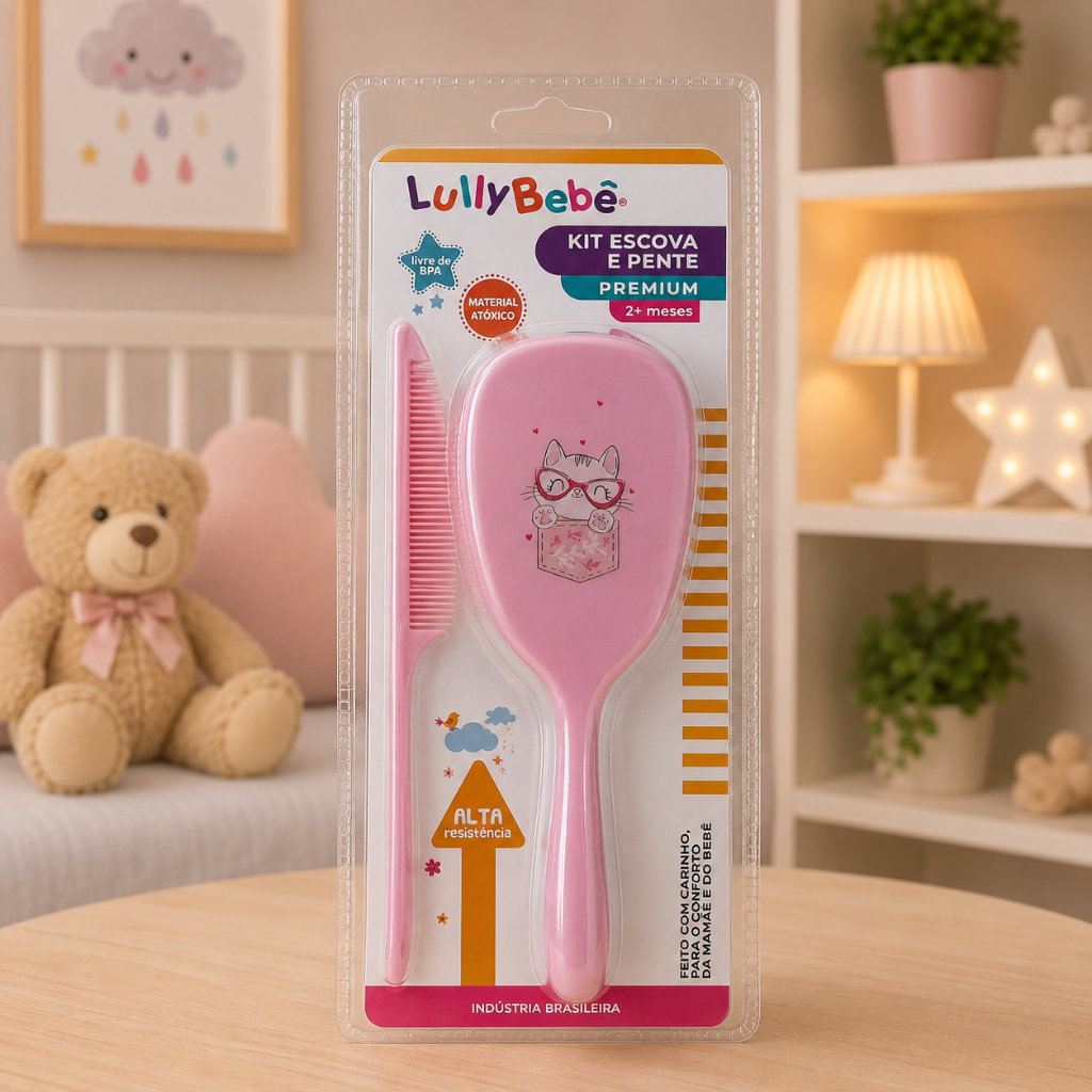 KIT ESCOVA E PENTE PREMIUM PARA BEBÊS