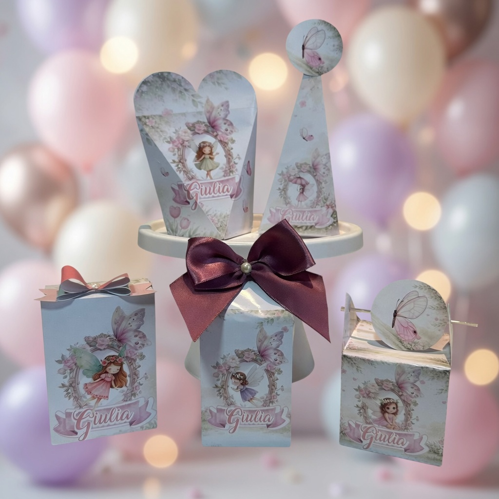 Kit Caixas Bosque Encantado/Bosque das Fadas Personalizado/Lembrancinha de festa/Aniversário/Festa Infantil