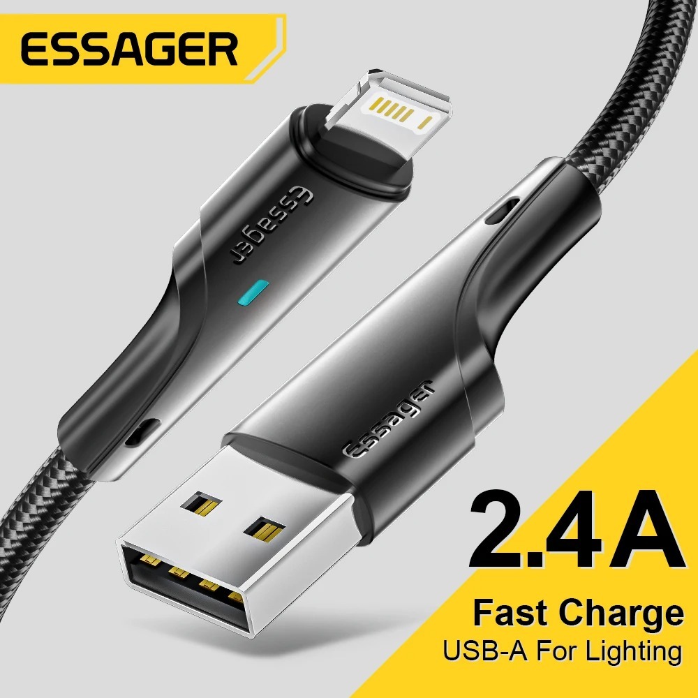 Cabo Usb Iphone Cabos Carregador Celular Iphone para Ios 3.1A Turbo e 2.4A Carregamento Rápido Apple Reforçado Qualidade