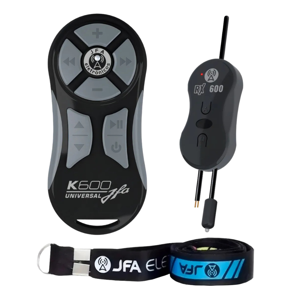 Controle Longa Distância JFA K600 Universal Alcance de até 600 metros em área aberta Som Automotivo