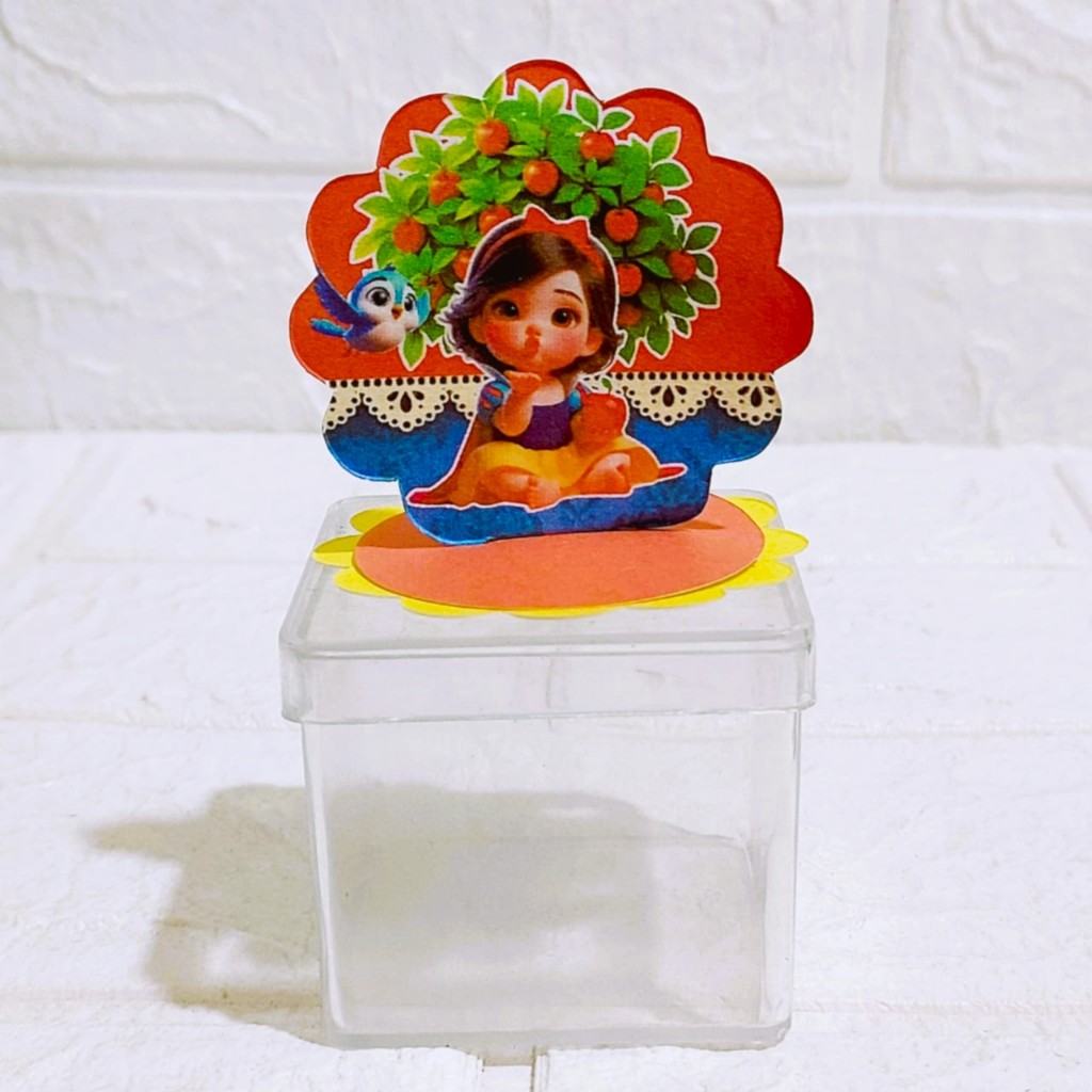 Aplique Painel 3D TAG Personalizada BRANCA DE NEVE BABY Lembrancinha de Festa Infantil