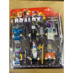 Kit Bonecos roalox Tipo Lego 6 Peças Personagens Ação Infantil