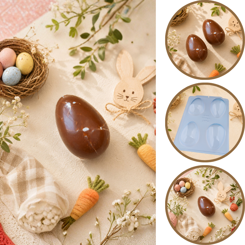 1~5 Forma BWB Simples Semiprofissional, Alto Rendimento Doces Finos Chocolates - SP Ovo Liso 250g PÁSCOA (CHOCO)