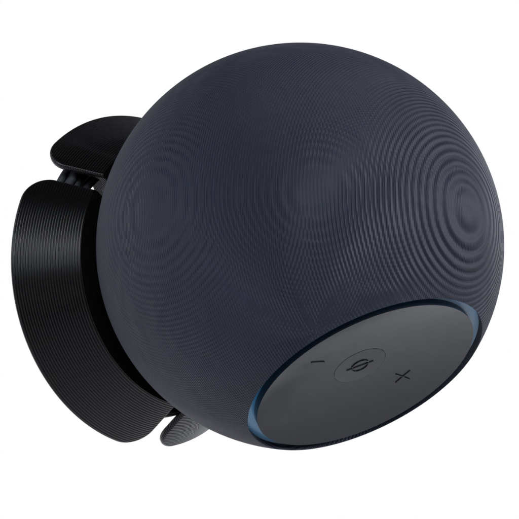 Suporte de Parede e Teto com Organizador Enrolador de Cabo Compatível com Alexa Echo Premium