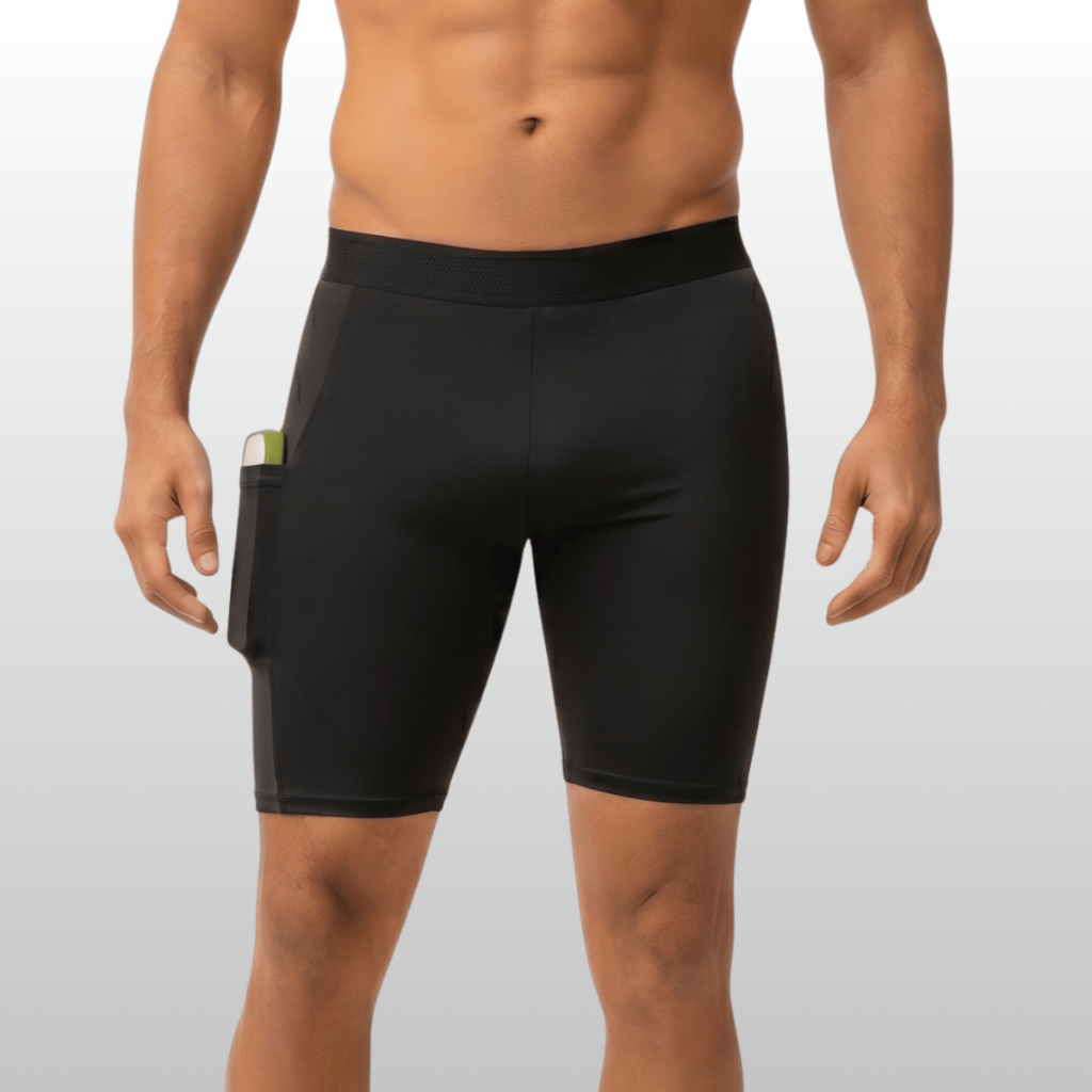Bermuda Térmica COM BOLSO Masculina Segunda Pele Compressão Proteção Uv 50+ Anti Assaduras Esportes