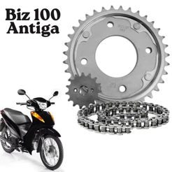 Kit Relação Transmissão Biz 100 Antiga - 1998 Até 2005