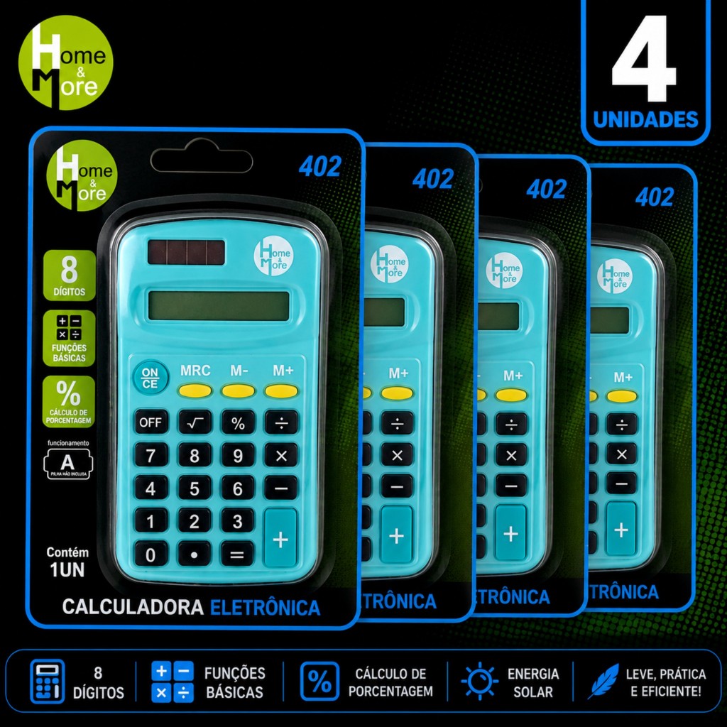 Calculadora Versátil para Equipamento Escolar e Escritório