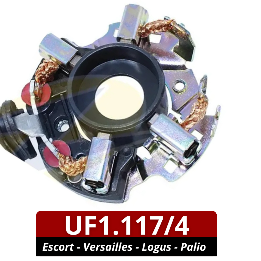 Porta Escova Motor Partida Bosch 12V Escort Versailles Logus Palio UF1.117/4