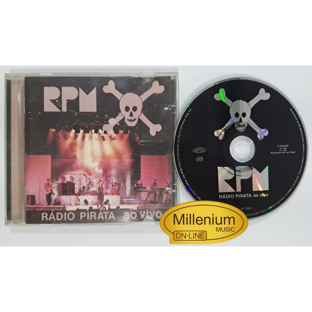 CD RPM  Rádio Pirata Ao Vivo 1986 Original Gravadora Colecionador Ótimo Estado