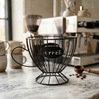 Porta Cápsulas Café Formato Xícara Aramado Universal Nespresso Dolce Gusto e Três CHEF D