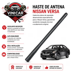 Haste Antena Teto Nissan Versa 2012/2016 Premium