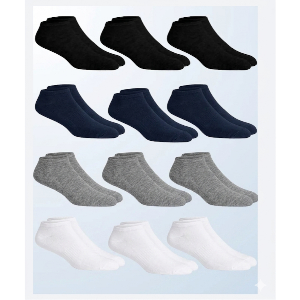 Kit 30 Pares Meia Soquete  Cano Curto Confortável, Respirável – 35 ao 46 Premium Masculina e Feminin